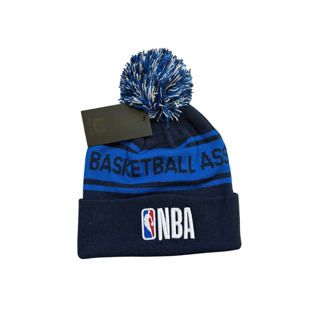 NBA Ultra Game Men Navy Blue Knit Pom‎ Beanie Hat Cuffed ZOYB964F OSFA NWT